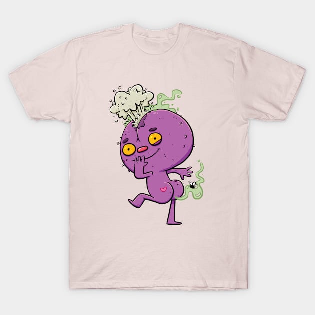 Stinky Little Butt Monster T-Shirt by striffle